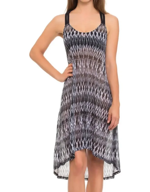 Sheer Mesh Macrame Back Dress Cover Up