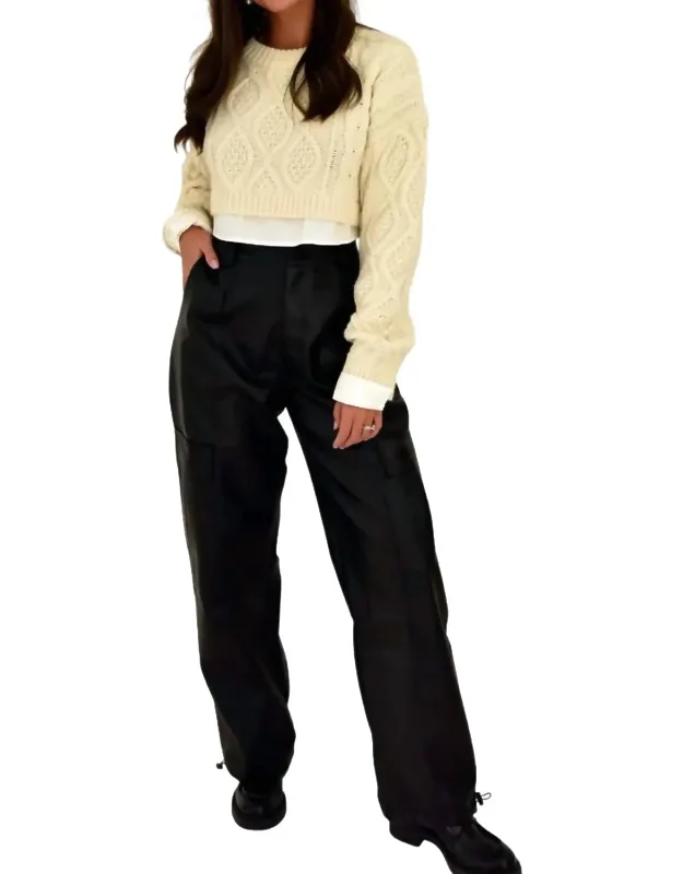 Carmen Cargo Leather Pants