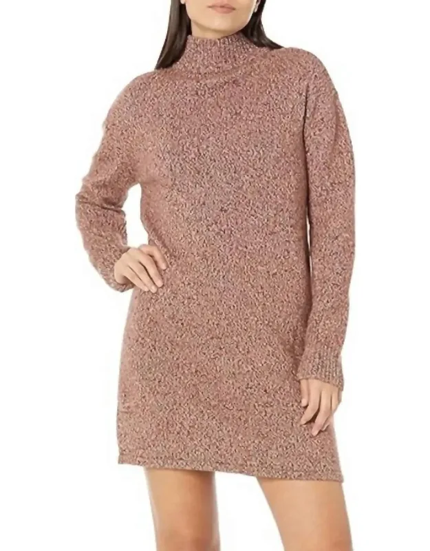 Marled Half Zip Sweater Dress