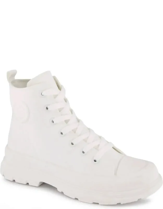 Canvas Sneaker Booties With Side Zipper