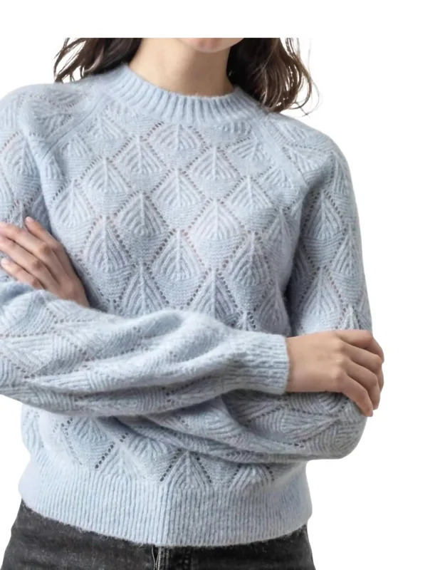 Easy Pointelle Crewneck Sweater