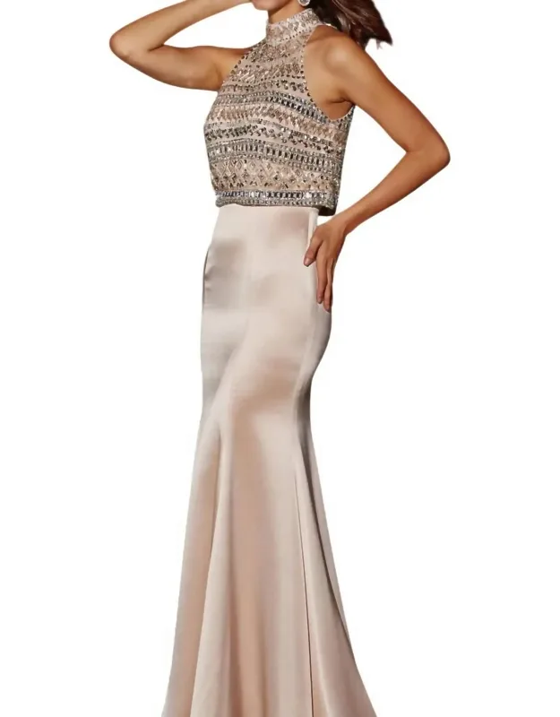 High-neck Prom Dress