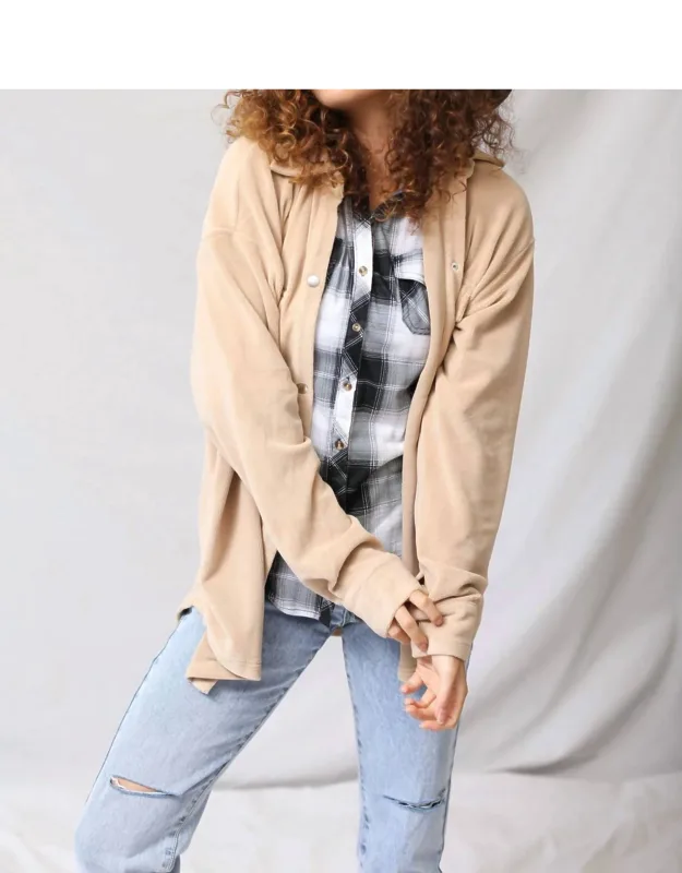 Soft Teddy Button Up Jacket