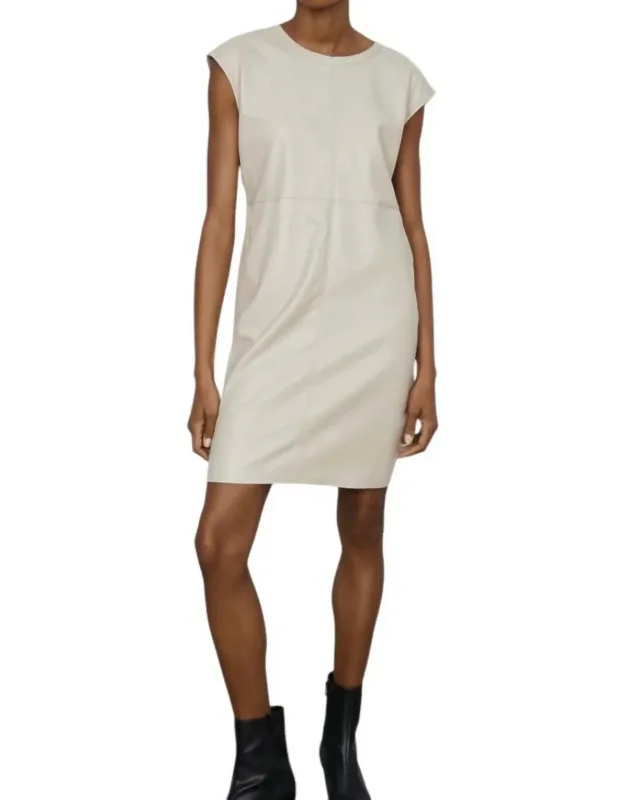 Cassi Desert Faux Leather Dress