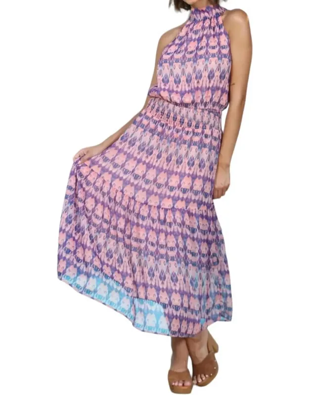 Chiffon Halter Maxi Dress