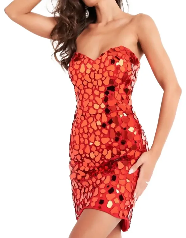 Strapless Mini Prom Dress