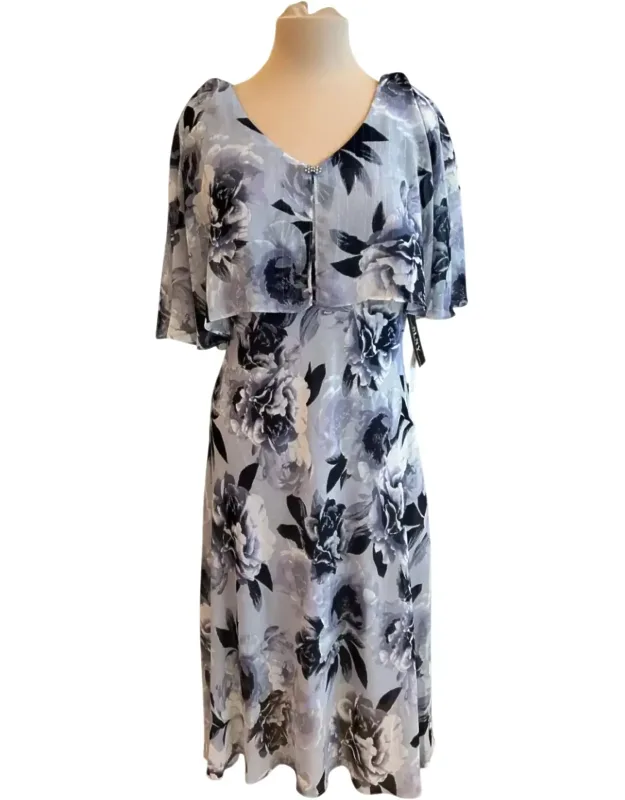 Floral Print Flowy Chiffon Dress