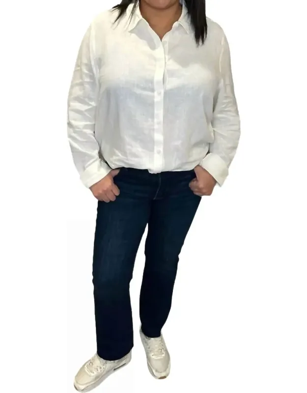 Classic Fit Linen Button Down Shirt