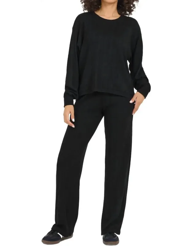 Brushed Cozy High Low Top