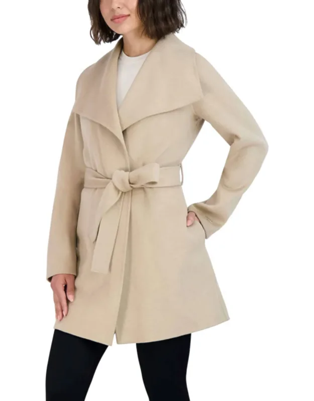 Ella Jacket Wool Wrap Coat With Tie Belt