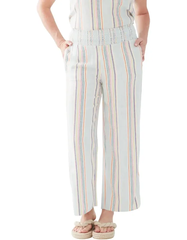 Beachy Stripe Pull On Pants
