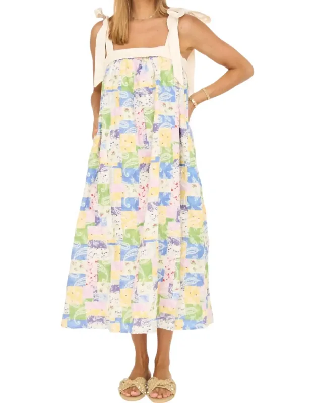 Patchwork Midi Dress