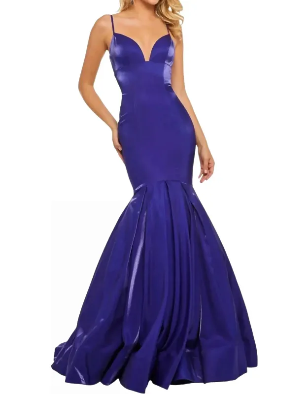Strapless Satin Prom Dress