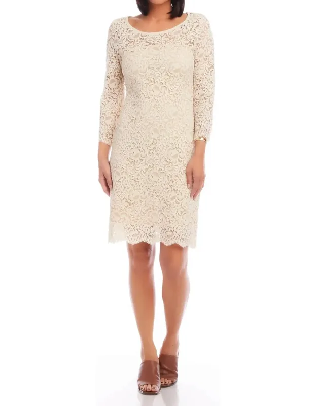 Scoop Neck Lace Dress