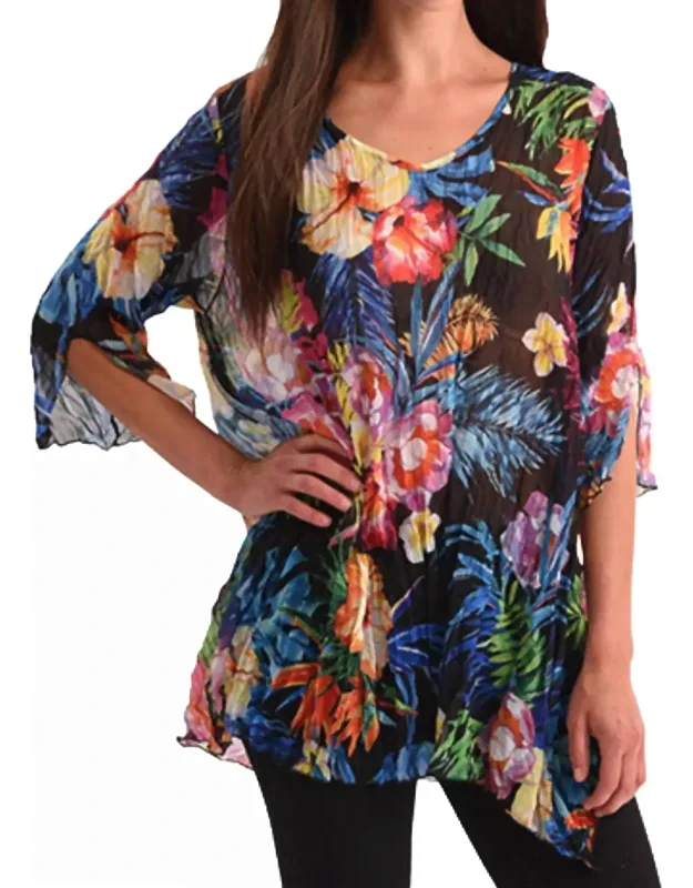 Tropical Paradise 3/4 Sleeve Tunic