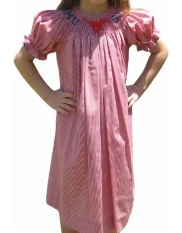 Smu Collegiate Hand Smocked Dress