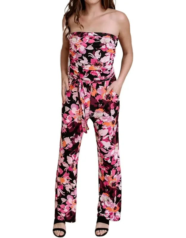 Cherrie Shirred Tube Jumpsuit