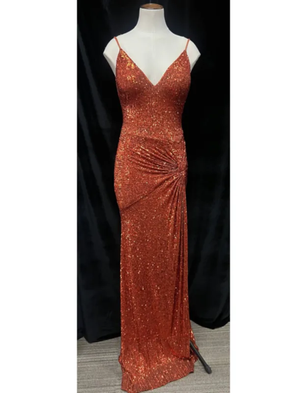 V-neck Sequin Dress