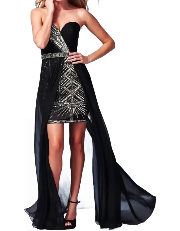 High Low Prom Dress With Overskirt
