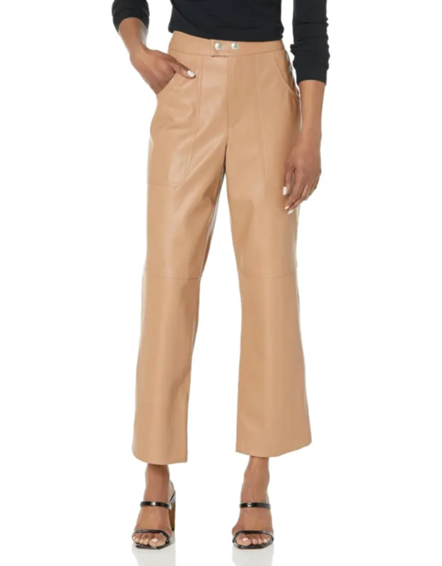 The Baxter Rib Cage Straight Leg Vegan Leather Pants