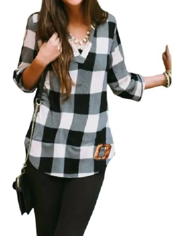 Plaid Tunic