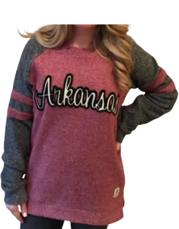 University Of Arkansas Fleece Top