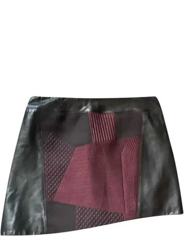 Pre-loved Cloth And Leather Skirt