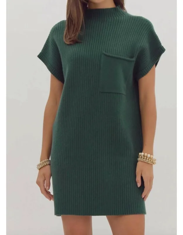 Ribbed Knit Sweater Dress