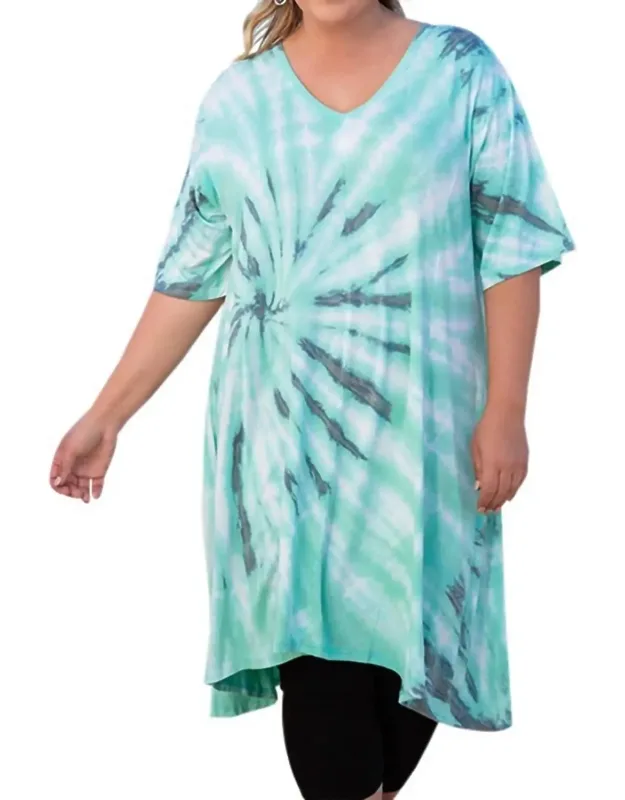 Short Sleeve V-neck Tunic