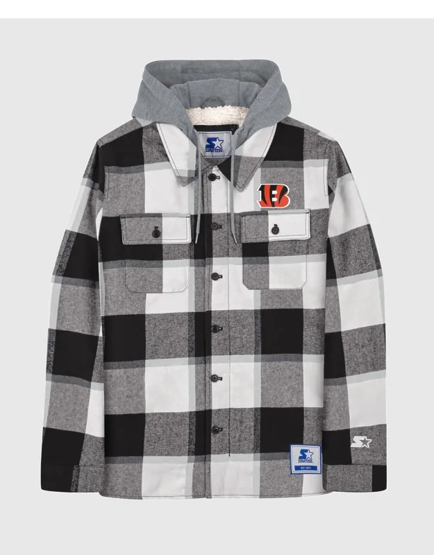 Cincinnati Bengals Sherpa Lined Plaid Jacket