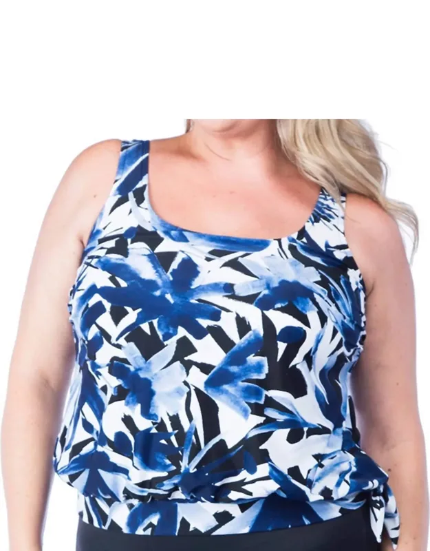 Floral Blouson Tankini Top