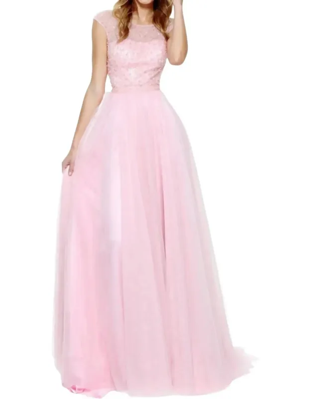 Crystal Beaded Prom Dress
