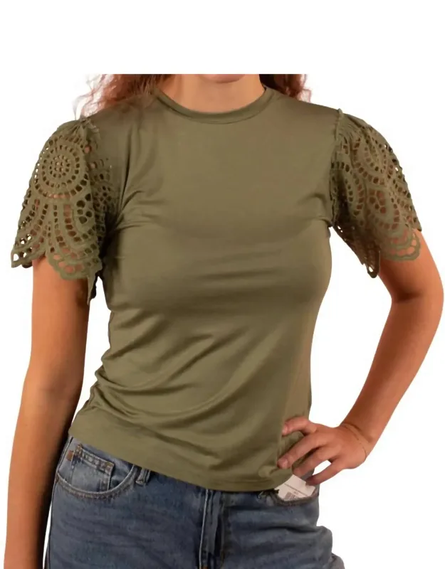 Demi Crochet Sleeve Top