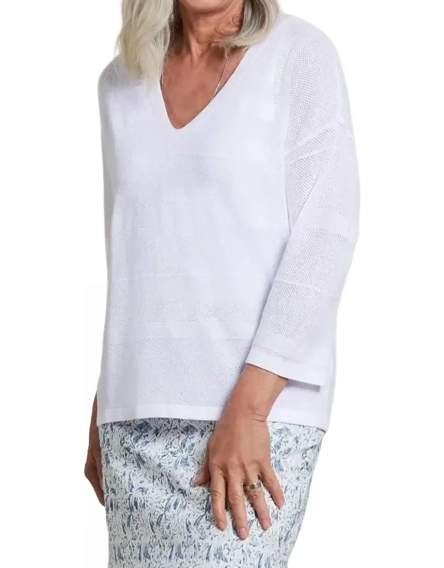 Blended Yarn Drop Shoulder Sweater