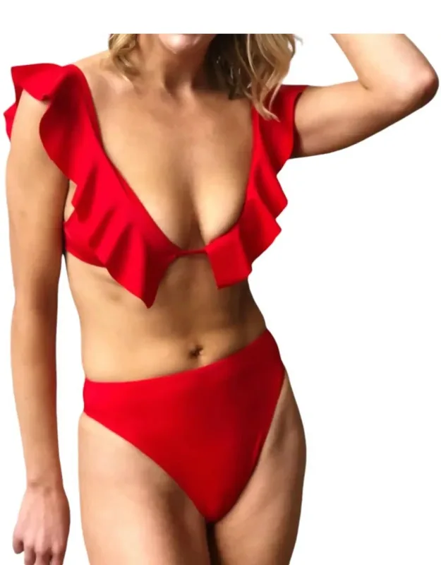 Ruffle Pinafore Bikini Top