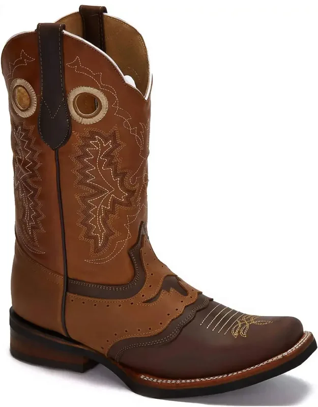 Western Cowboy Leather Boots
