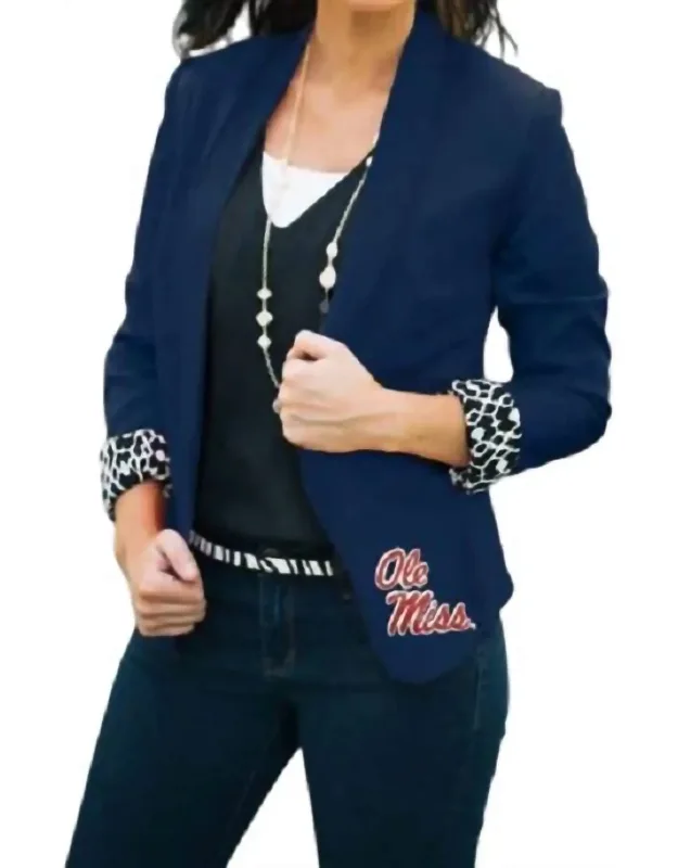 Ikat Logo Lined Blazer