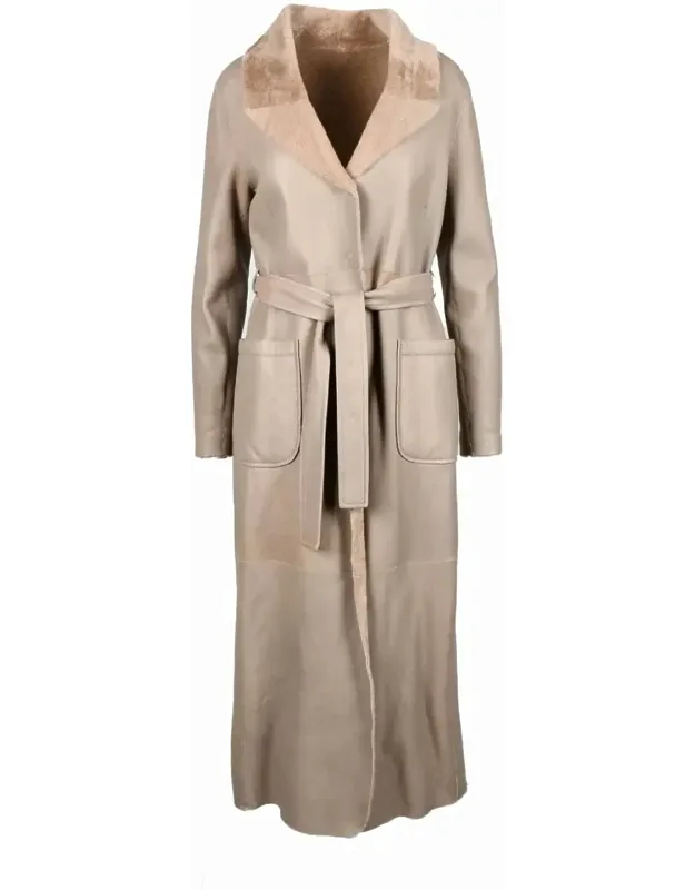 Leather Coat With Tailored Design