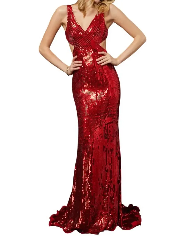 Sequin Long Prom Dress