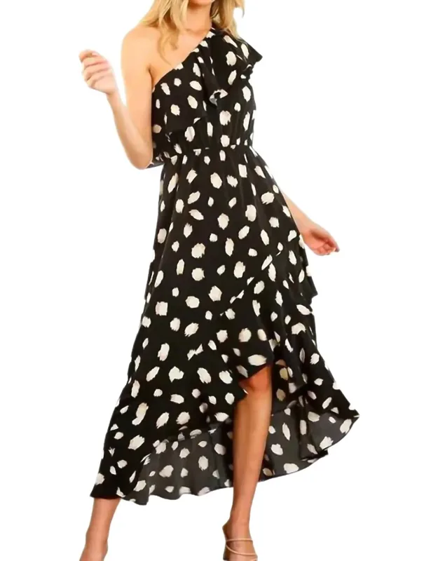 One Shoulder Ruffle Dress