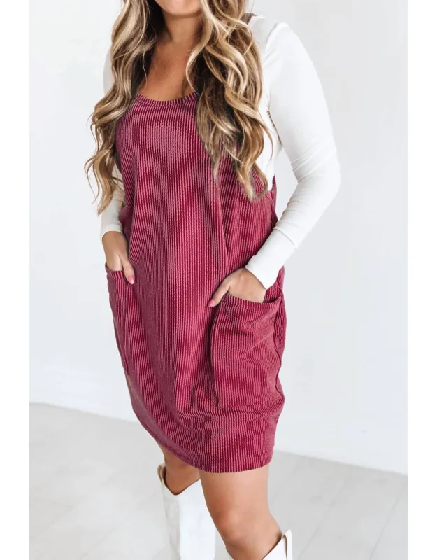 Wave Ribbed Tank Dress