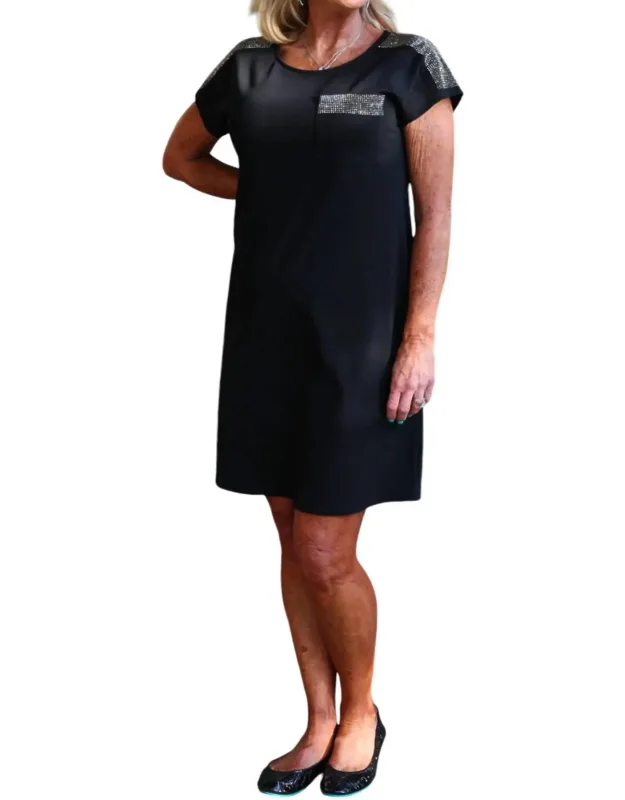 Sequin Chic Knit T-shirt Dress