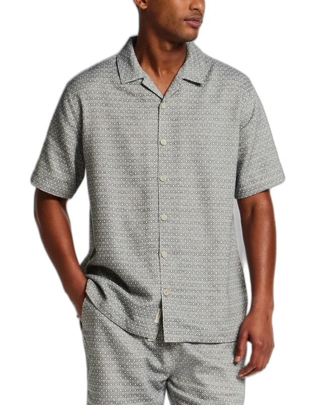 Weatherproof Vintage Traditional Fit Jacquard Coatfront Knit Casual Shirt