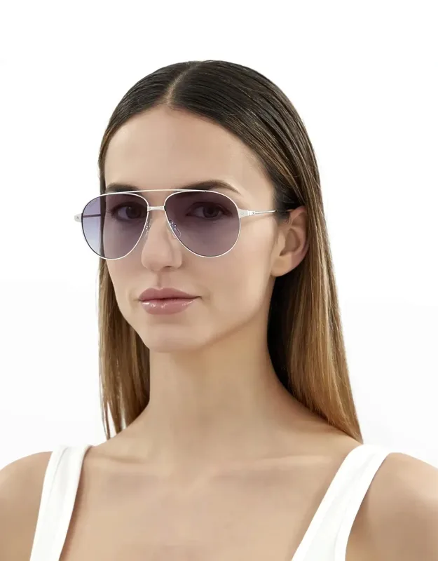 Screw Metal Aviator Sunglasses