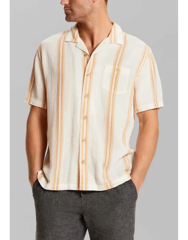 Weatherproof Vintage Traditional Fit Vertical Stripe Airtex Casual Shirt