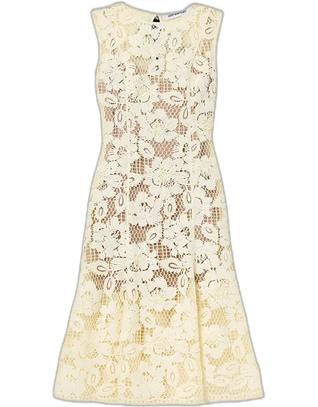 Crochet Lace Midi Dress