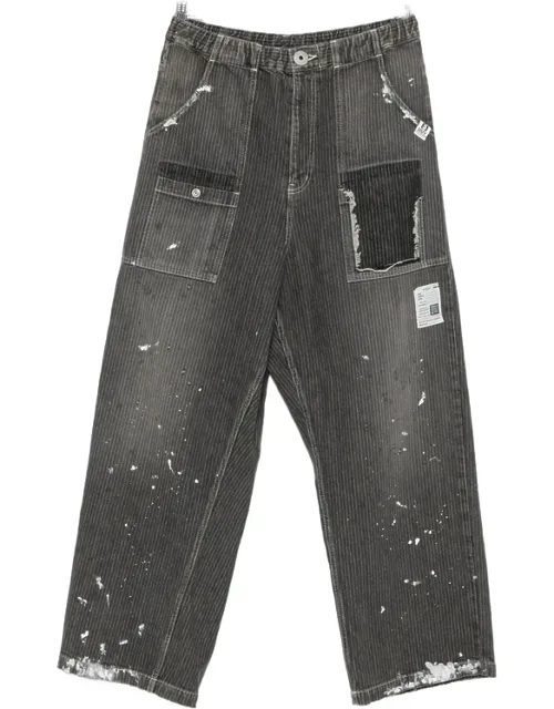 Paint-splatter Distressed Jeans