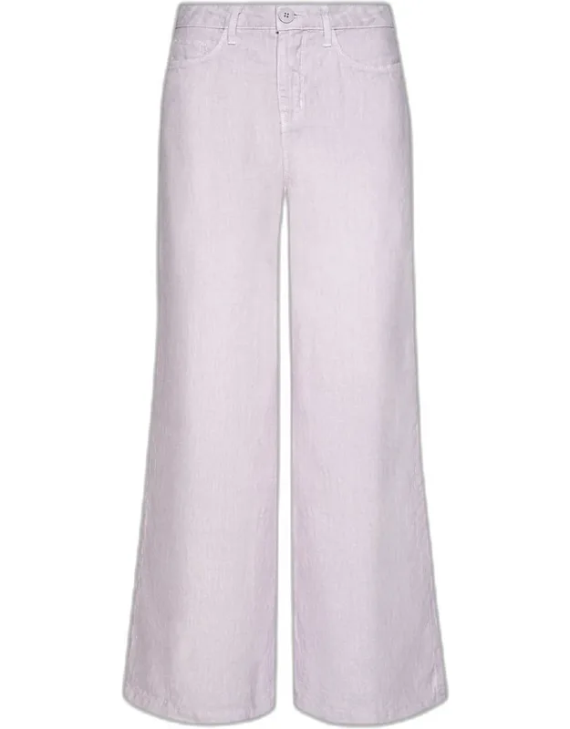 High-rise Wide-leg Linen Pants