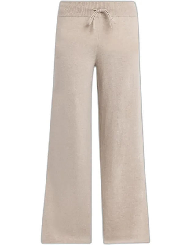 Cashmere Straight-leg Pull-on Trousers