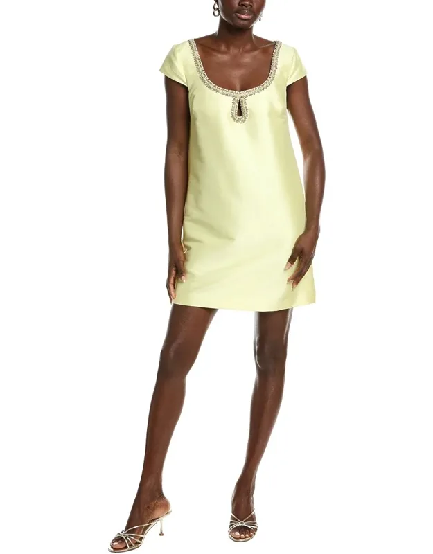 A-line Beaded Scoop Cocktail Dress
